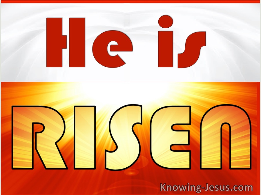 Matthew 28:6 He Is Risen (orange)